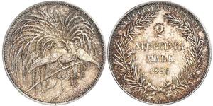 2 Mark Nuova Guinea Argento 