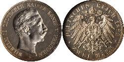 2 Mark Regno di Prussia (1701-1918) Argento Wilhelm II, German Emperor (1859-1941)