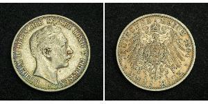 2 Mark Regno di Prussia (1701-1918) Argento Wilhelm II, German Emperor (1859-1941)