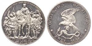 2 Mark Regno di Prussia (1701-1918) Argento 