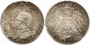 2 Mark Regno di Prussia (1701-1918) Argento Wilhelm II, German Emperor (1859-1941)
