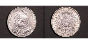 2 Mark Regno di Prussia (1701-1918) Argento Wilhelm II, German Emperor (1859-1941)