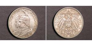 2 Mark Regno di Prussia (1701-1918) Argento Wilhelm II, German Emperor (1859-1941)