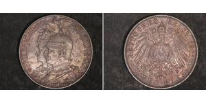 2 Mark Regno di Prussia (1701-1918) Argento Wilhelm II, German Emperor (1859-1941)