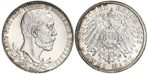 2 Mark Schwarzburg-Sondershausen (1599-1920) Argento 