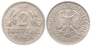 2 Mark Geschichte der Bundesrepublik Deutschland (1949-1990) Kupfer/Nickel 