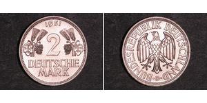 2 Mark Geschichte der Bundesrepublik Deutschland (1949-1990) Kupfer/Nickel 