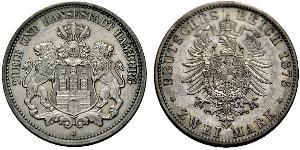 2 Mark Alemania / Hamburgo Plata 