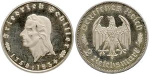 2 Mark Alemania nazi (1933-1945) Plata 