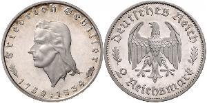 2 Mark Alemania nazi (1933-1945) Plata 