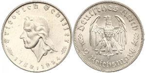 2 Mark Alemania nazi (1933-1945) Plata 