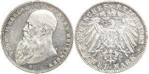 2 Mark Ducado de Sajonia-Meiningen (1680 - 1918) Plata Jorge II de Sajonia-Meiningen