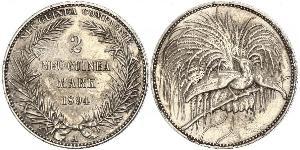2 Mark Nueva Guinea Plata 
