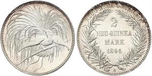 2 Mark Nueva Guinea Plata 
