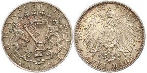 2 Mark Freie Hansestadt Bremen Silber 