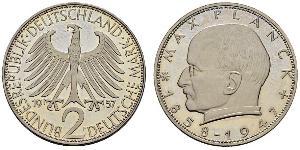 2 Mark Geschichte der Bundesrepublik Deutschland (1949-1990) Silber 