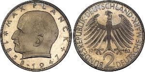 2 Mark Geschichte der Bundesrepublik Deutschland (1949-1990) Silber 