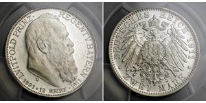 2 Mark Königreich Bayern (1806 - 1918) Silber Otto (Bayern)(1848 – 1916)