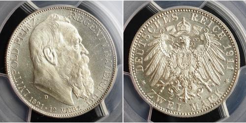 2 Mark Königreich Bayern (1806 - 1918) Silber Otto (Bayern)(1848 – 1916)