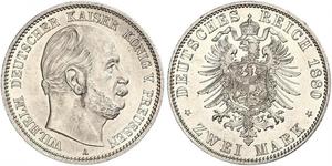2 Mark Königreich Preußen (1701-1918) Silber Wilhelm I, German Emperor (1797-1888)