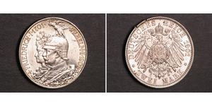 2 Mark Königreich Preußen (1701-1918) Silber Wilhelm II, German Emperor (1859-1941)