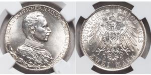 2 Mark Königreich Preußen (1701-1918) Silber Wilhelm II, German Emperor (1859-1941)