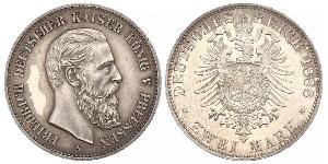 2 Mark Königreich Preußen (1701-1918) Silber Friedrich III. (Deutsches Reich) (1831-1888)