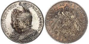 2 Mark Königreich Preußen (1701-1918) Silber Wilhelm II, German Emperor (1859-1941)