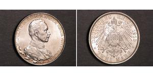2 Mark Königreich Preußen (1701-1918) Silber Wilhelm II, German Emperor (1859-1941)