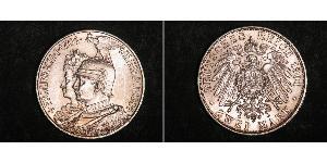 2 Mark Königreich Preußen (1701-1918) Silber Wilhelm II, German Emperor (1859-1941)
