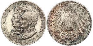 2 Mark Königreich Sachsen (1806 - 1918) Silber Friedrich August III. (Sachsen) (1865-1932)