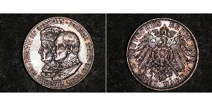 2 Mark Königreich Sachsen (1806 - 1918) Silber Friedrich August III. (Sachsen) (1865-1932)
