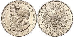 2 Mark Königreich Sachsen (1806 - 1918) Silber Friedrich August III. (Sachsen) (1865-1932)