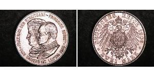 2 Mark Königreich Sachsen (1806 - 1918) Silber Friedrich August III. (Sachsen) (1865-1932)