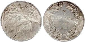 2 Mark Neuguinea Silber 