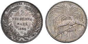 2 Mark Neuguinea Silber 