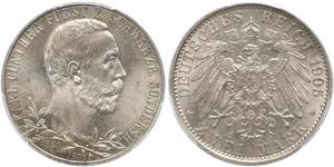 2 Mark Schwarzburg-Sondershausen (1599-1920) Silber 