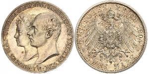 2 Mark Duchy of Mecklenburg-Schwerin (1352-1918) Silver Frederick Francis IV, Grand Duke of Mecklenburg (1882 - 1945)