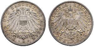 2 Mark Free City of Lübeck Silver 