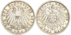 2 Mark Free City of Lübeck Silver 