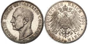 2 Mark Grand Duchy of Oldenburg (1814 - 1918) Silver Frederick Augustus III of Saxony (1865-1932)