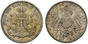 2 Mark Hamburg / Germany Silver 