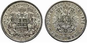 2 Mark Hamburg / Germany Silver 