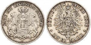2 Mark Hamburg / Germany Silver 