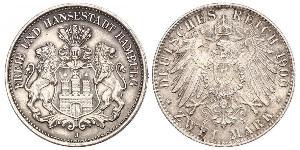 2 Mark Hamburg / Germany Silver 