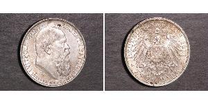 2 Mark Kingdom of Bavaria (1806 - 1918) Silver Otto of Bavaria (1848 – 1916)