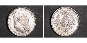 2 Mark Kingdom of Bavaria (1806 - 1918) Silver Otto of Bavaria (1848 – 1916)