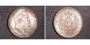 2 Mark Kingdom of Bavaria (1806 - 1918) Silver Otto of Bavaria (1848 – 1916)