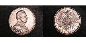 2 Mark Kingdom of Prussia (1701-1918) Silver Wilhelm II, German Emperor (1859-1941)