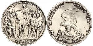 2 Mark Kingdom of Prussia (1701-1918) Silver 